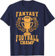 Fantasy Football Championship Trophy Winner 1st Place FFL T-Shirt - T-Shirt | Navy