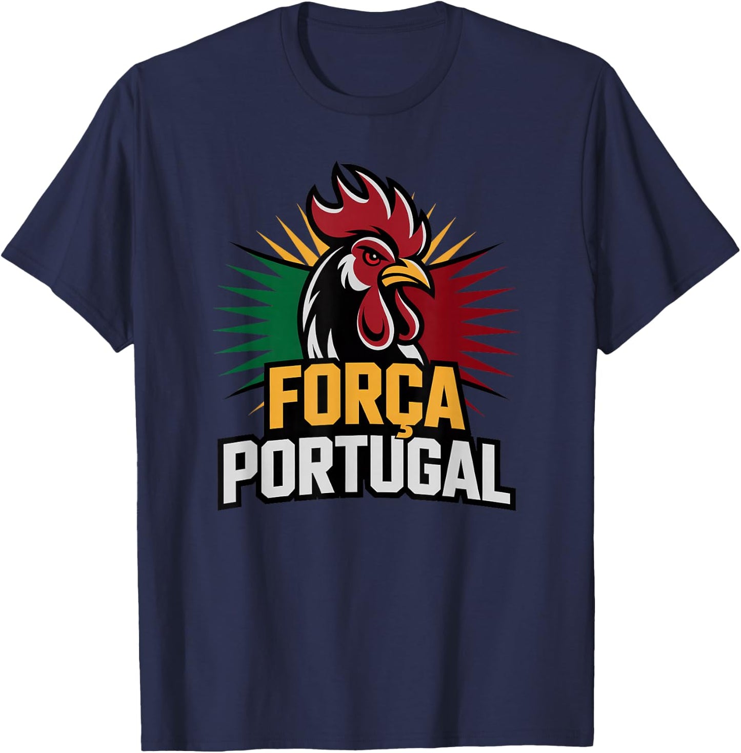 Proud Sempre FORÇA Portugal Country Favorite Cheer Game Day T-Shirt - T-Shirt | Navy