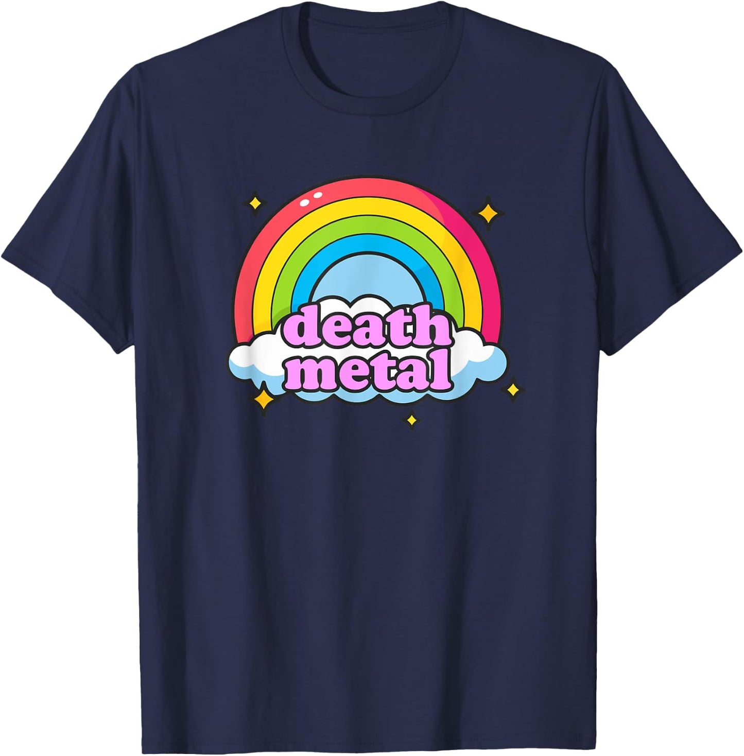 Pink Death Metal - Rainbow Friendly T-Shirt - T-Shirt | Navy