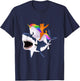 Cat Riding Unicorn Riding Shark Gift Women Girls Kids T-Shirt - T-Shirt | Navy