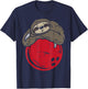 Sloth Sleeping On Bowling Ball Funny Bowler Men Women Kids T-Shirt - T-Shirt | Navy