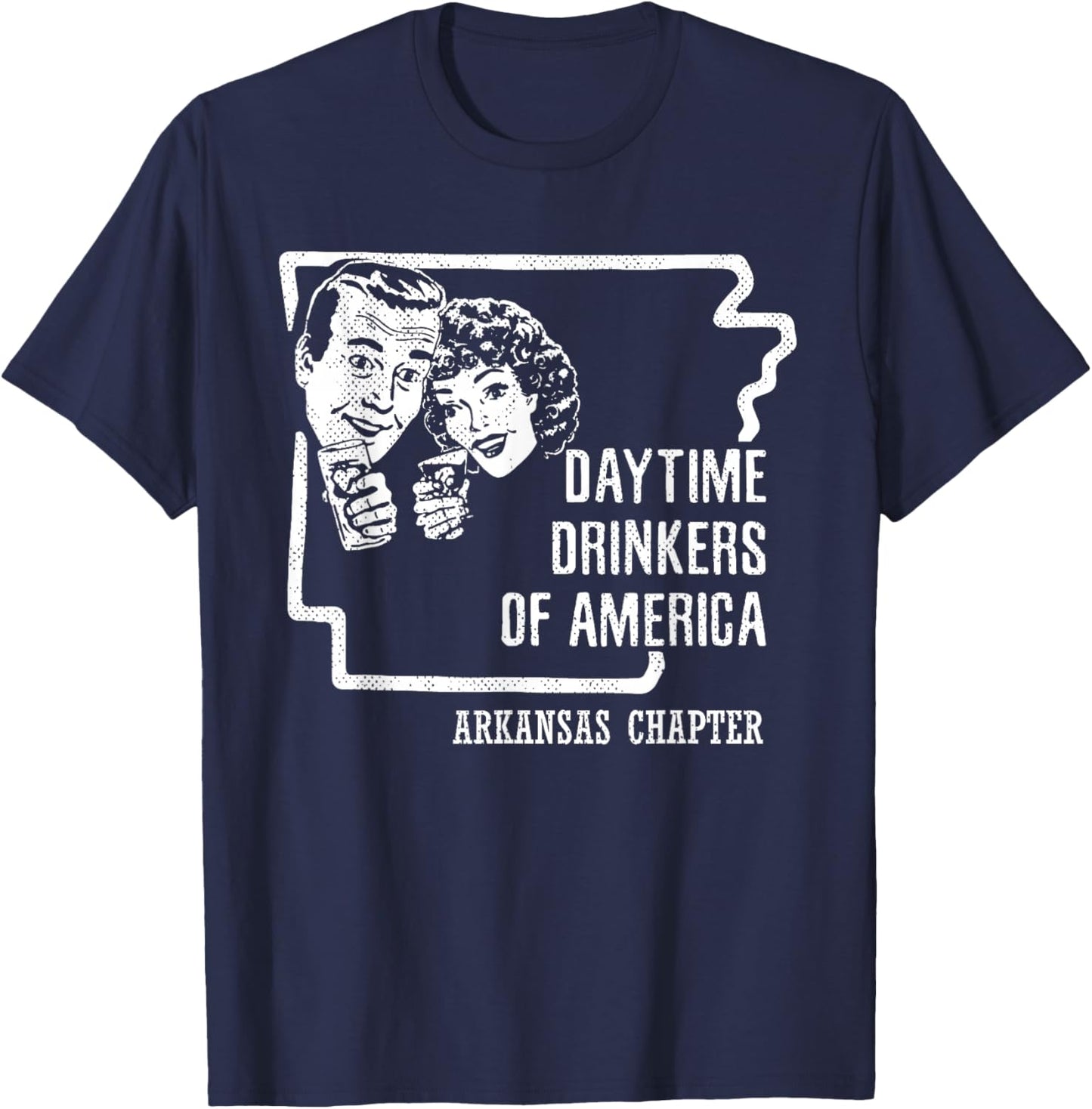 Arkansas Daytime Drinkers Shirt Beer Wine Gift Sarcasm Joke T-Shirt - T-Shirt | Navy