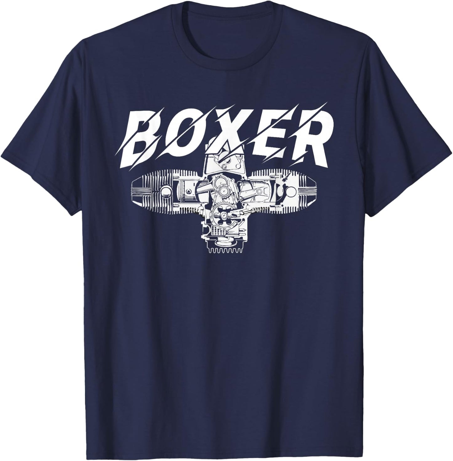 Boxer Motor R Series Two-Cylinder Motorcycle Boxer Engine T-Shirt - T-Shirt | Navy
