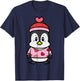 Valentines Day Baby Penguin Sweater Girls Kids Toddlers T-Shirt - T-Shirt | Navy