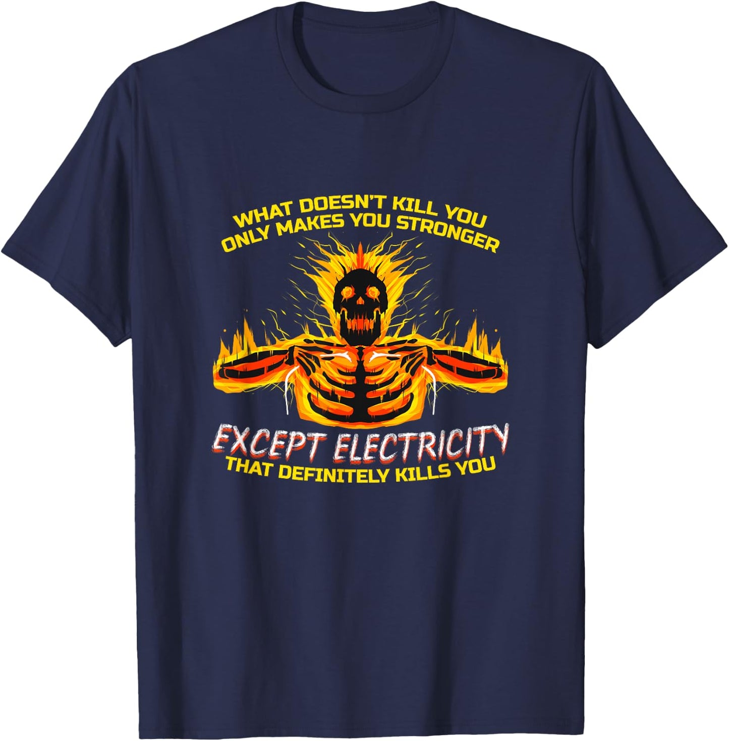 Electrician Design Electronics Technician Funny Electrical Engineer T-Shirt - T-Shirt | Navy