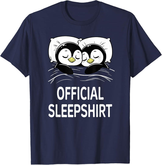 Official Sleepshirt Penguin Pyjama T-Shirt - T-Shirt | Navy