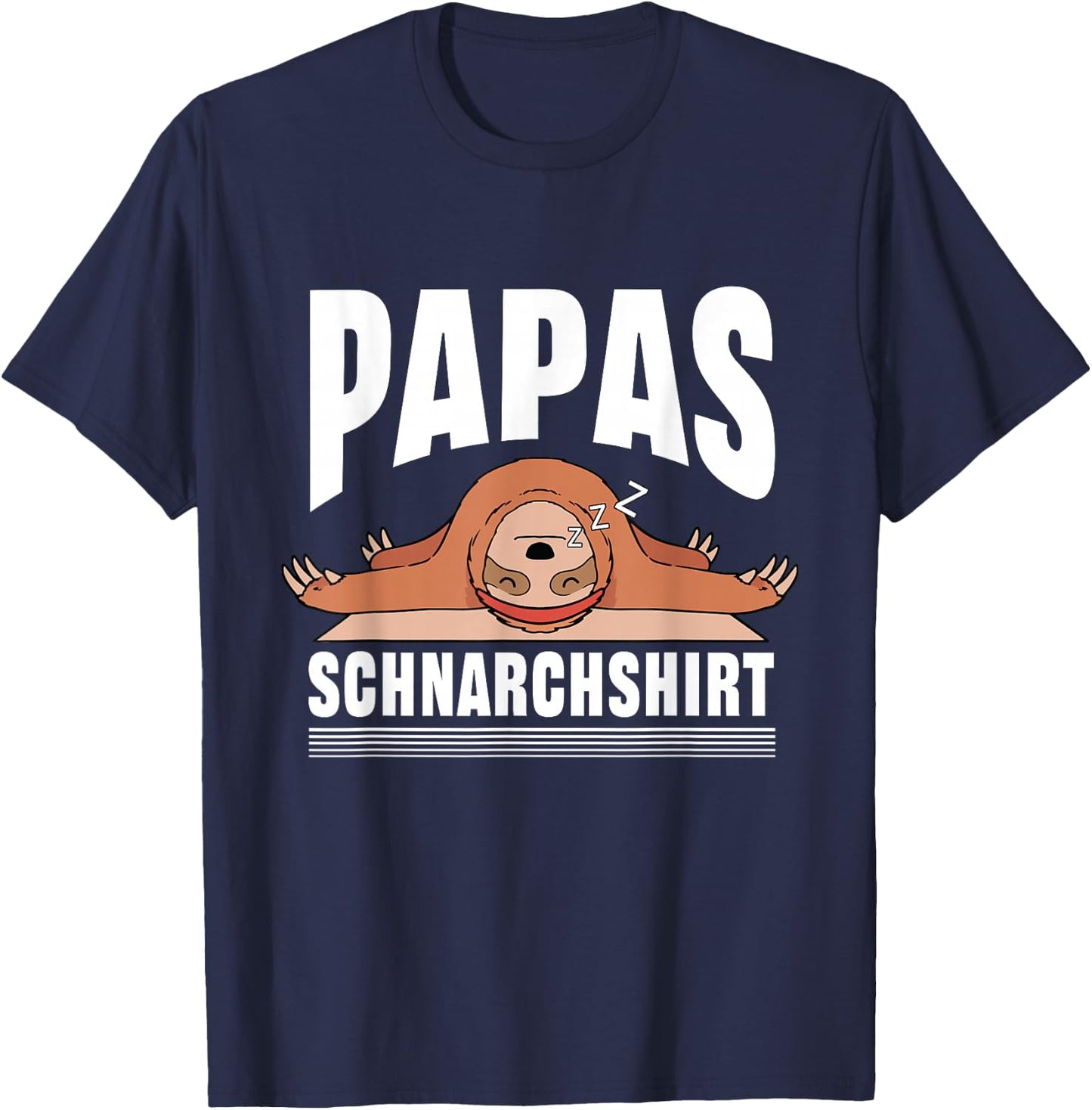 Papas Schnarchshirt | Schlafshirt Pyjama Schlafanzug Vater T-Shirt - T-Shirt | Navy
