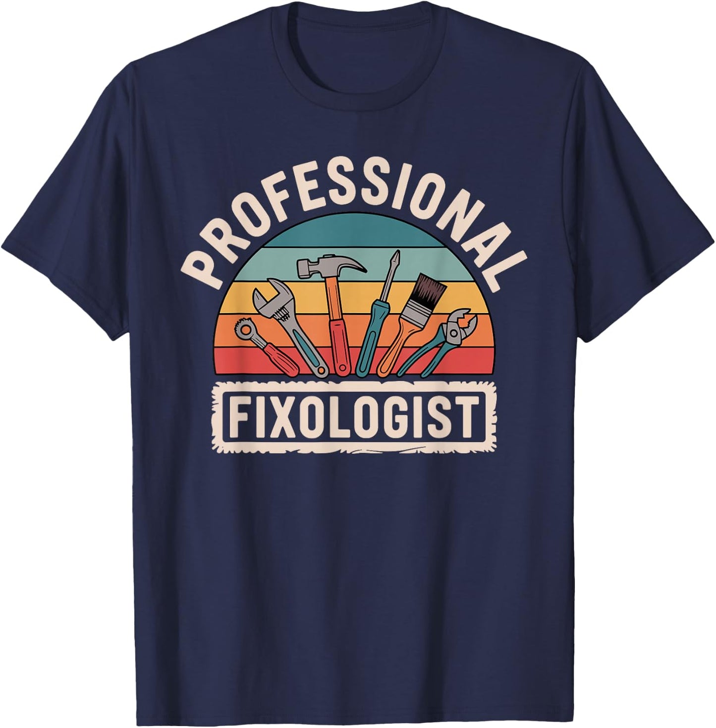 Funny Handyman Art Boys Dad Mr Fix It Handyman T-Shirt - T-Shirt | Navy
