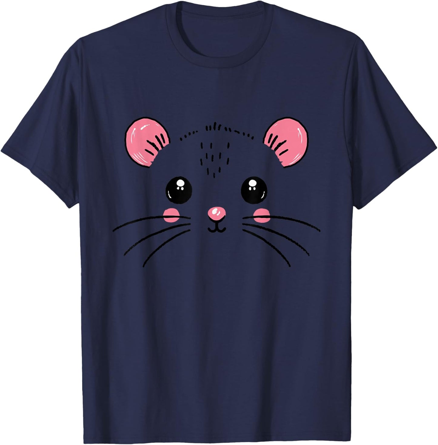Mouse Face Costume Girl Boy Birthday Mouse Halloween Costume , gray T-Shirt - T-Shirt | Navy
