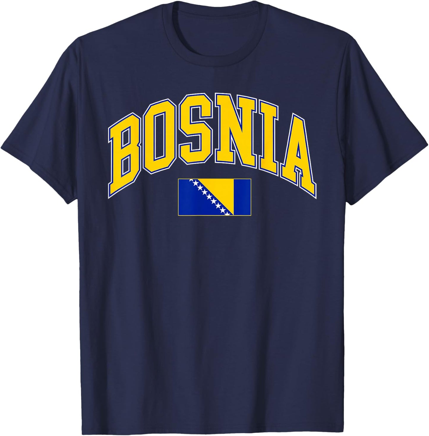 Proud Bosnia Herzegovina Cheer Country Favorite Spirit Game T-Shirt - T-Shirt | Navy