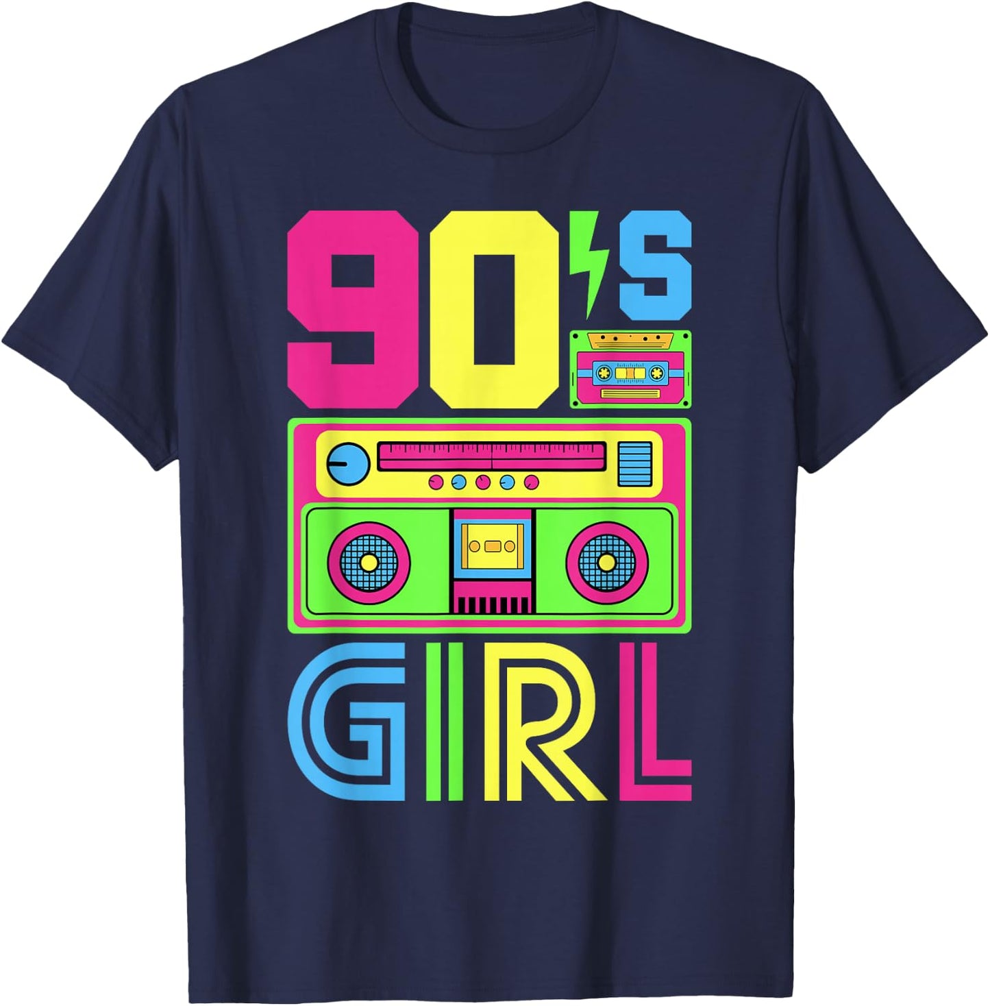 90s Girl 90s Outfit 90s Costume 90s Party 90s , black T-Shirt - T-Shirt | Navy