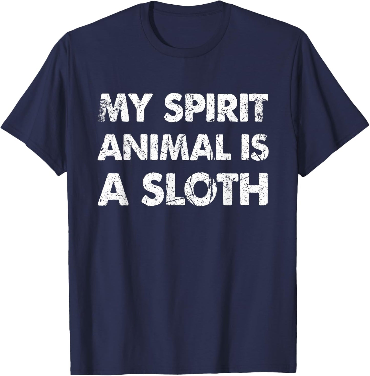 Funny My spirit animal is a sloth T-Shirt - T-Shirt | Navy