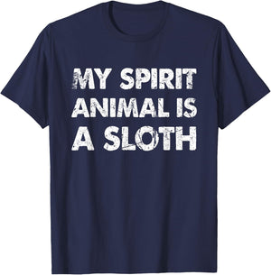 Funny My spirit animal is a sloth T-Shirt - T-Shirt | Navy