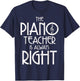 Piano Musical Teacher Instrument Pianist Gift T-Shirt - T-Shirt | Navy