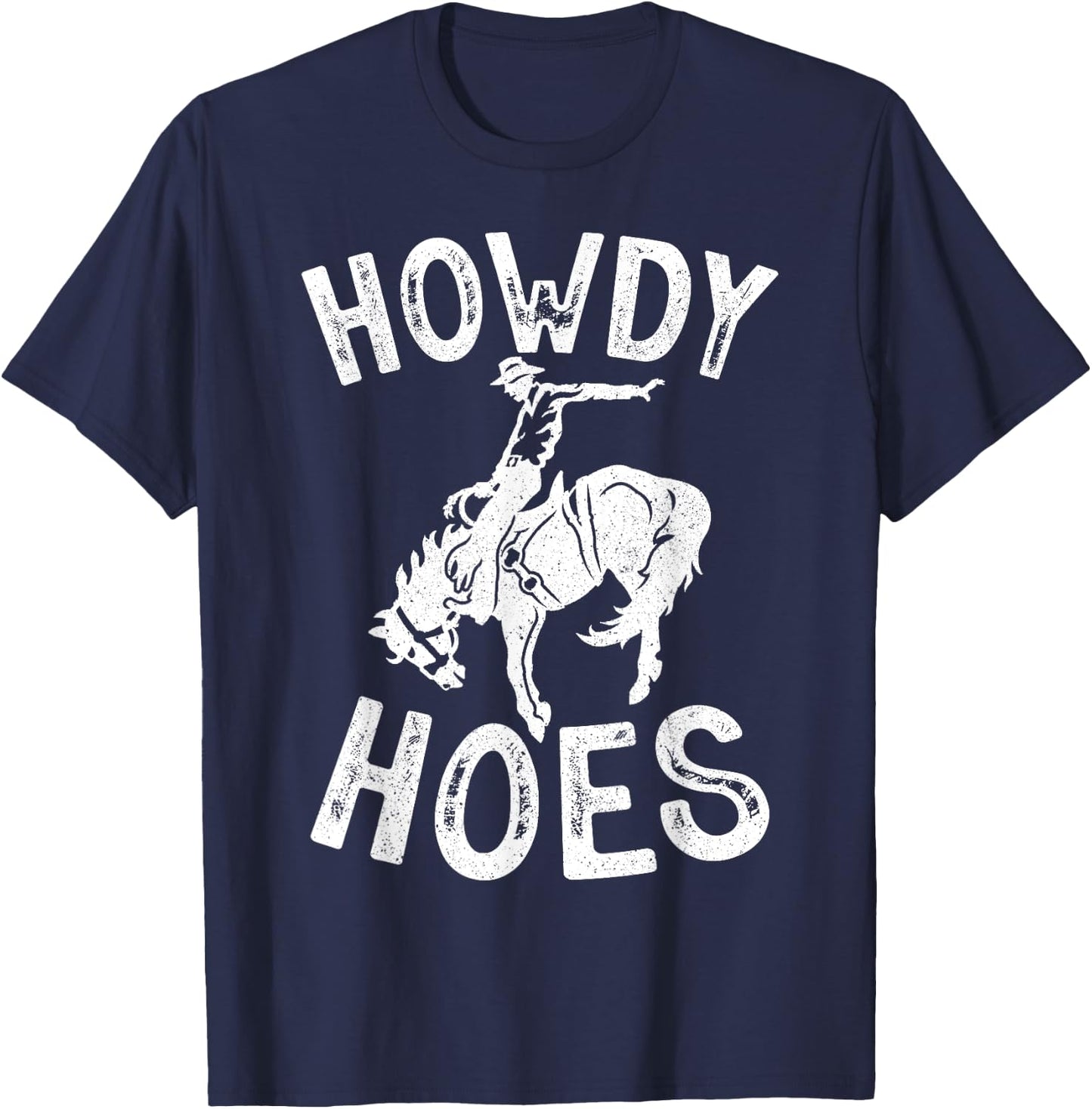 Howdy Hoes Vintage Western Cowboy T-Shirt - T-Shirt | Navy