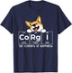Corgi Funny Elements of Happiness Corgi Dog Lover T-Shirt - T-Shirt | Navy