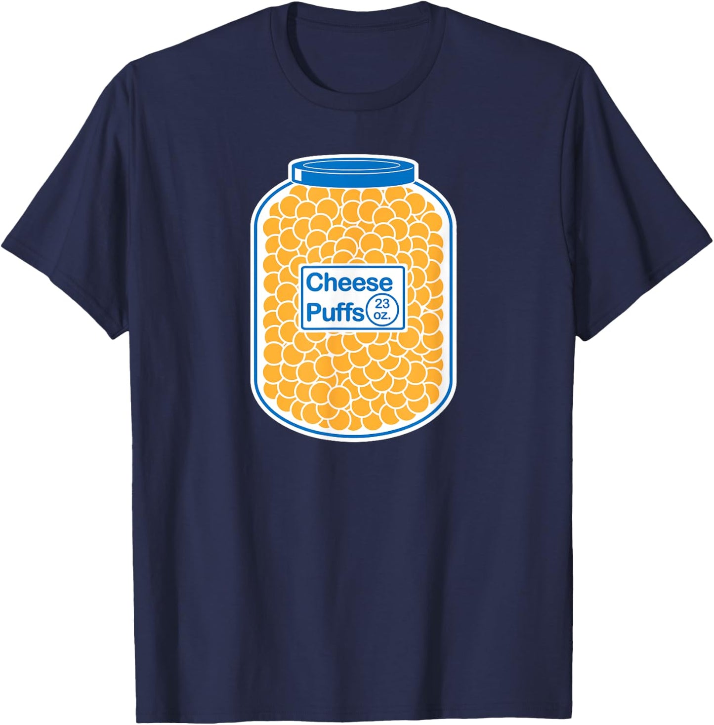 Cheese Puffs Workout T Shirt lifting Cheese ball Funny T-Shirt - T-Shirt | Navy