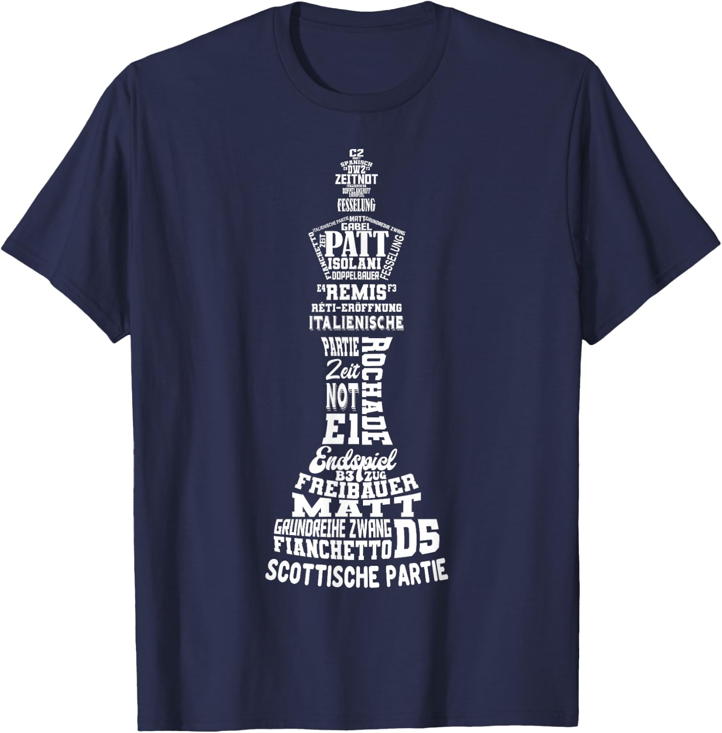 Chess King Chess Player Men's Children's Boys' , black T-Shirt - T-Shirt | Navy