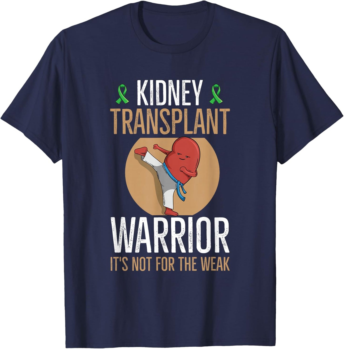 Organ Transplant Quote Kidney Donation Quote - -Adults, Black, Small, Short Sleeve, Classic Fit, Crew Collar, Modern, Lightweight, Medical T-Shirt - T-Shirt | Navy