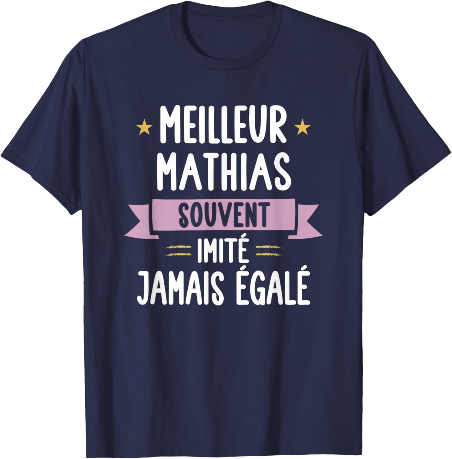Gift Man Unique Humour Name Personalized Mathias T-Shirt - T-Shirt | Navy