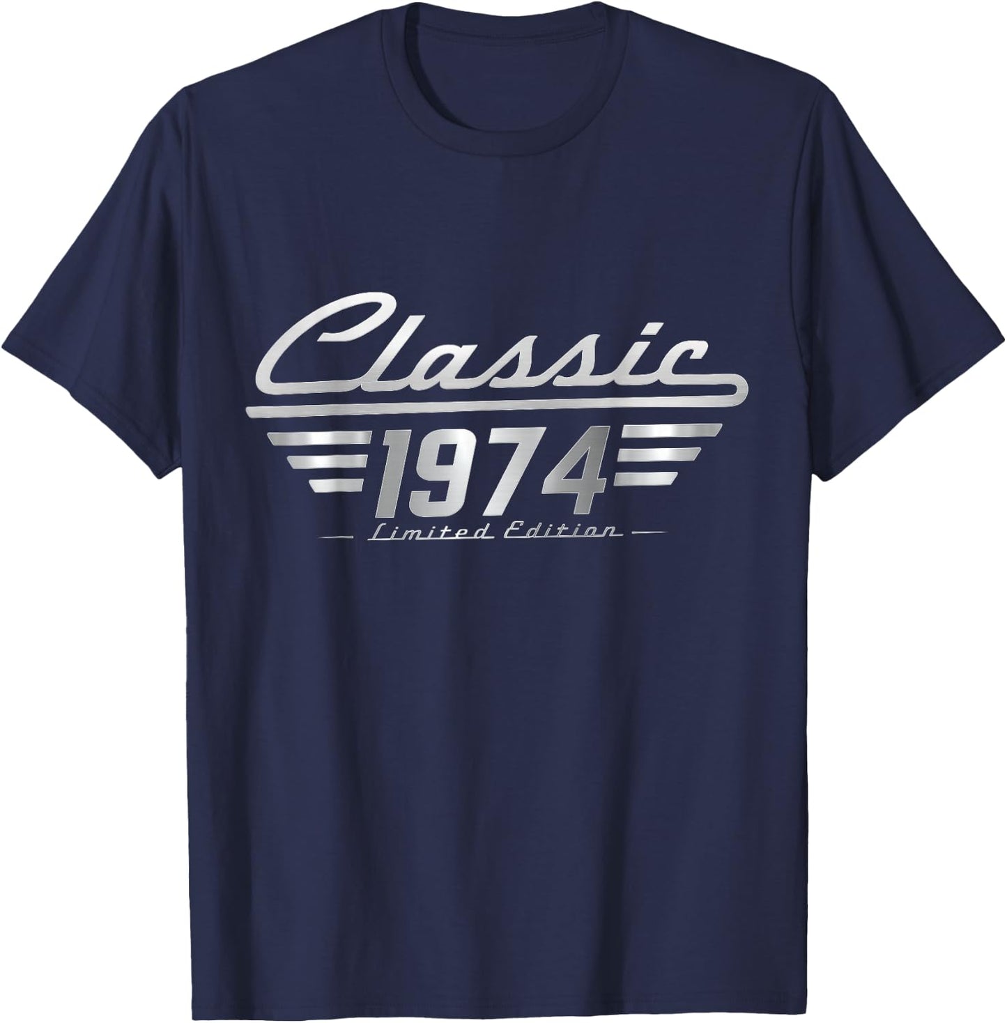 Classic 1974 Limited Edition Vintage Car Birthday T-Shirt - T-Shirt | Navy