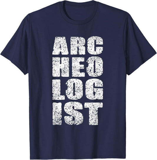Archaeologist Digging Archaeologists Jobs Archaeology T-Shirt - T-Shirt | Navy