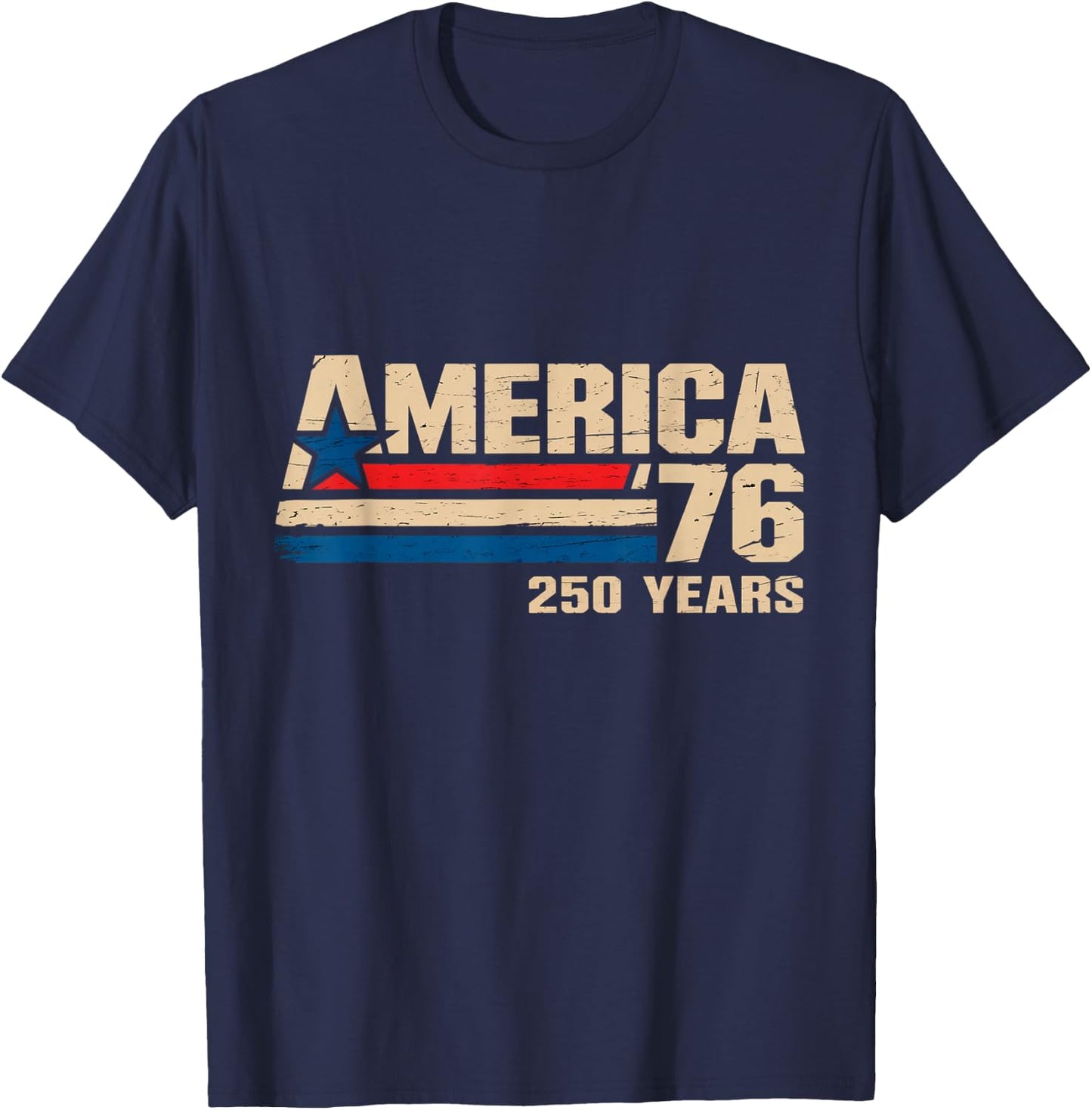 Patriotic - USA - United States of America Flag - 250 Years T-Shirt - T-Shirt | Navy