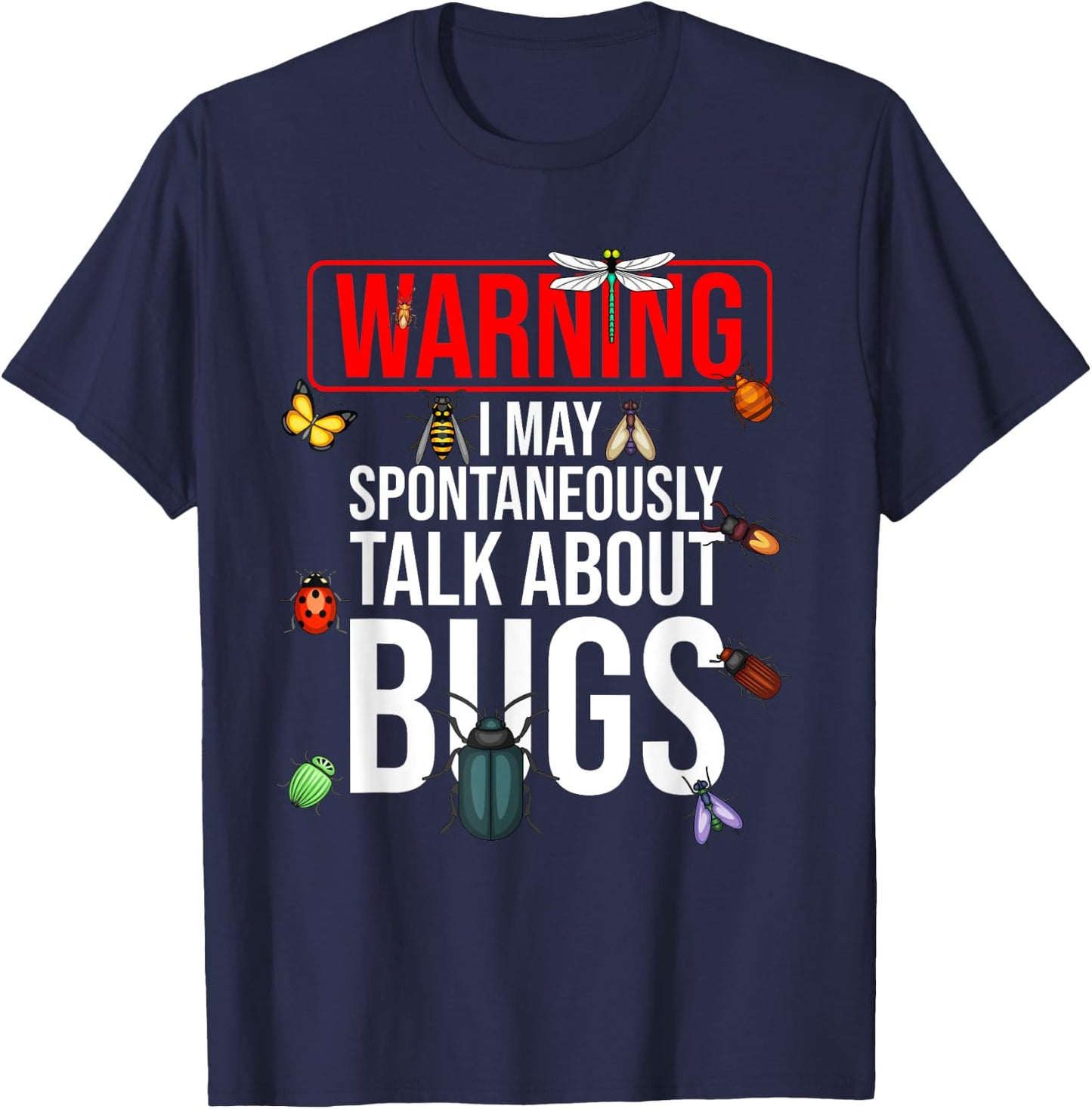 Funny Bug Gift Boys Girls Toddlers Kids Insect Lovers T-Shirt - T-Shirt | Navy