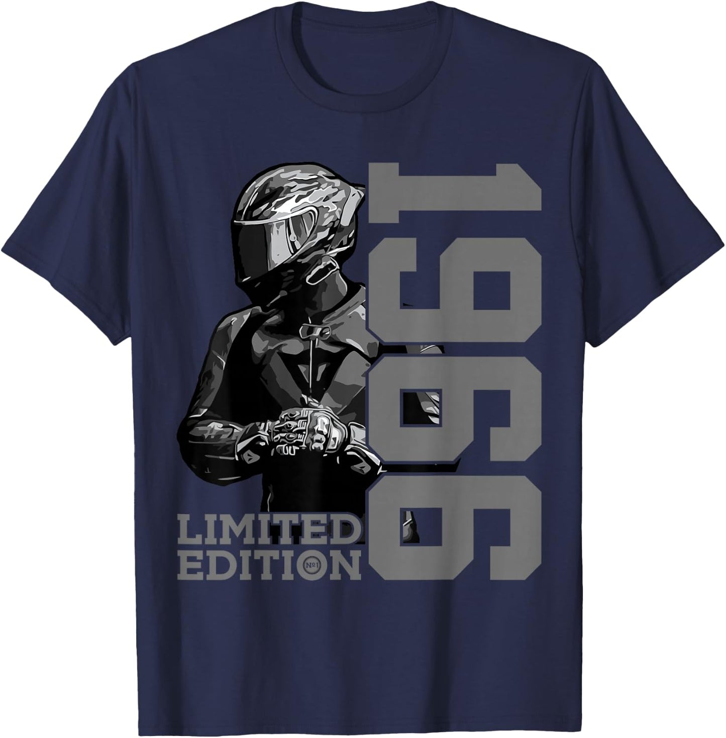 Limited Edition 1966 Biker Motorrad 60. Geburtstag T-Shirt - T-Shirt | Navy