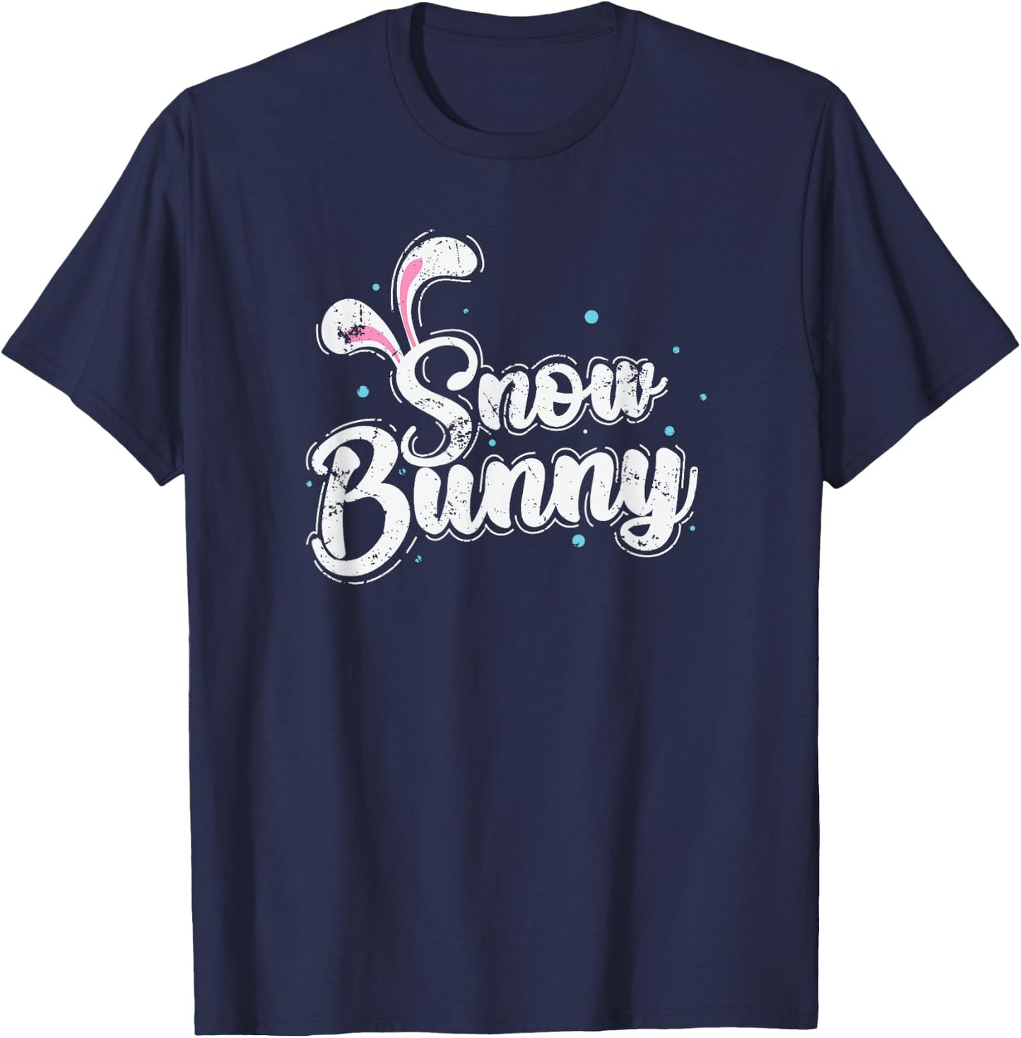Snow Bunny Snow Winter Season Tobogganing T-Shirt - T-Shirt | Navy