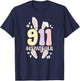 911 Dispatcher Easter Bunny 911 Operator Easter Day T-Shirt - T-Shirt | Navy
