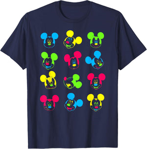 Disney - Neon Mickey Mouse T-Shirt - T-Shirt | Navy