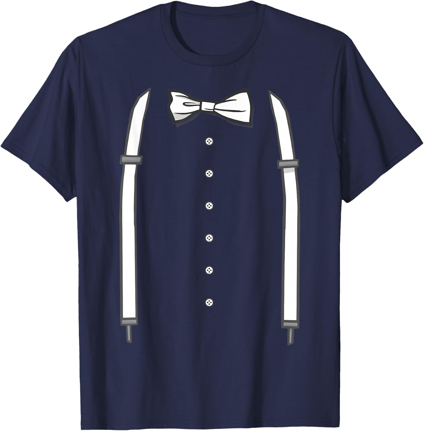 Fake Anzug Aufdruck JGA Männer Kostüm Verkleidung T-Shirt - T-Shirt | Navy