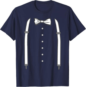 Fake Anzug Aufdruck JGA Männer Kostüm Verkleidung T-Shirt - T-Shirt | Navy