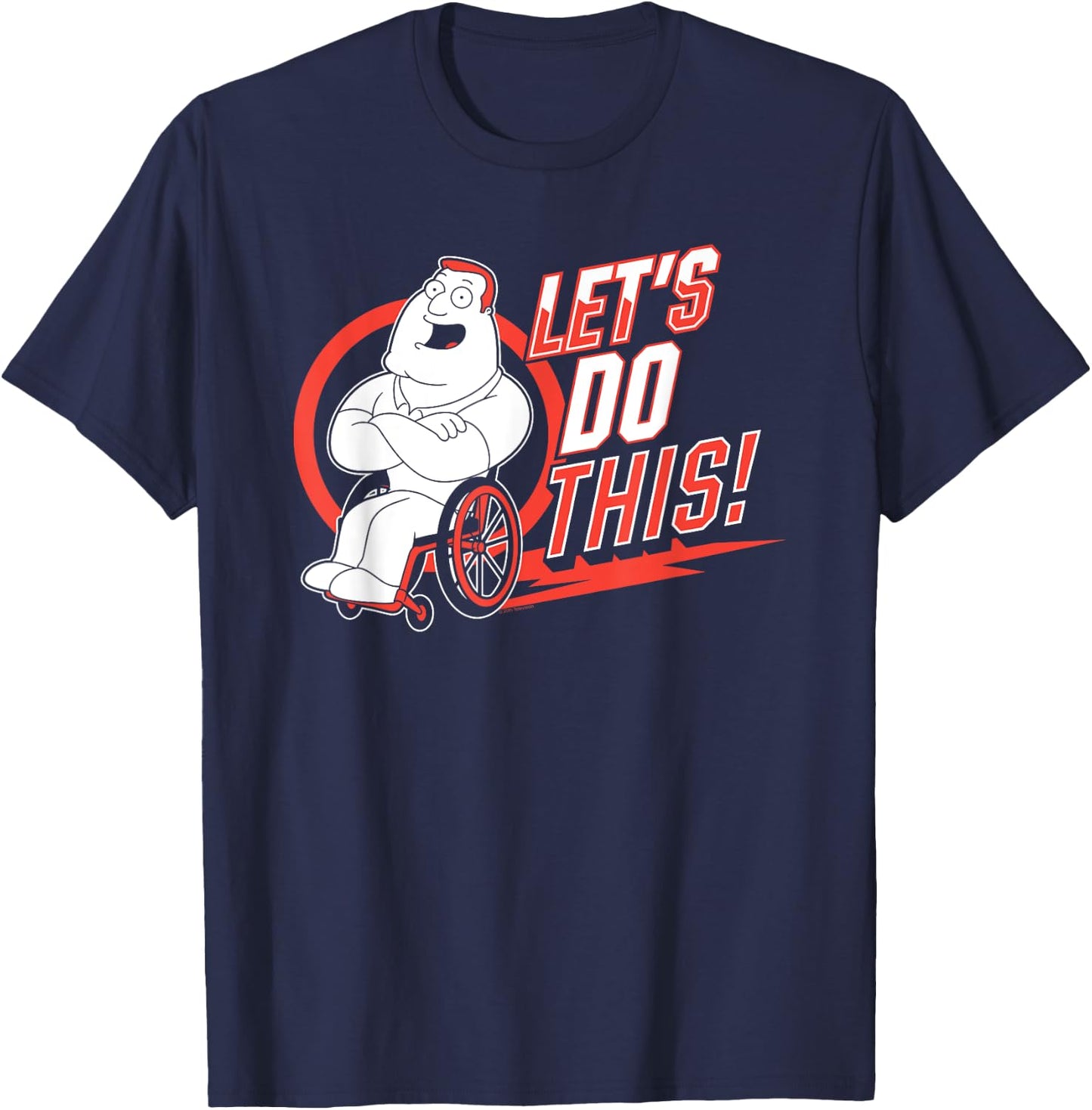 Ripple Junction x Family Guy Let's Do This Joe Swanson , black T-Shirt - T-Shirt | Navy