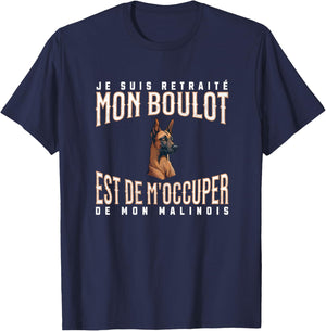 Citations drôles retraité Malinois Chien Belge Grand-père Haut de Gamme T-Shirt - T-Shirt | Navy
