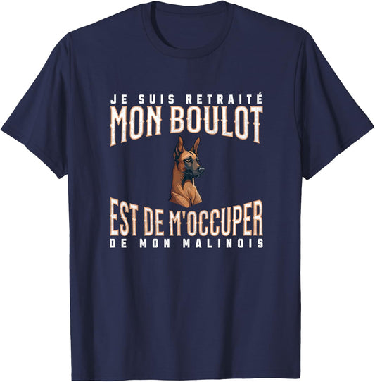 Citations drôles retraité Malinois Chien Belge Grand-père Haut de Gamme T-Shirt - T-Shirt | Navy