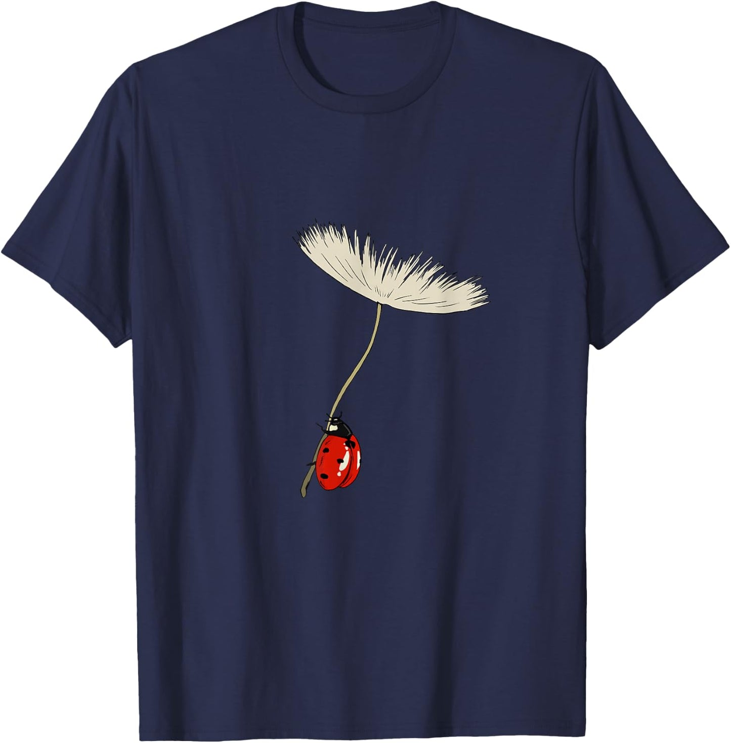 Dandelion seeds with ladybird Gift ladybird T-Shirt - T-Shirt | Navy