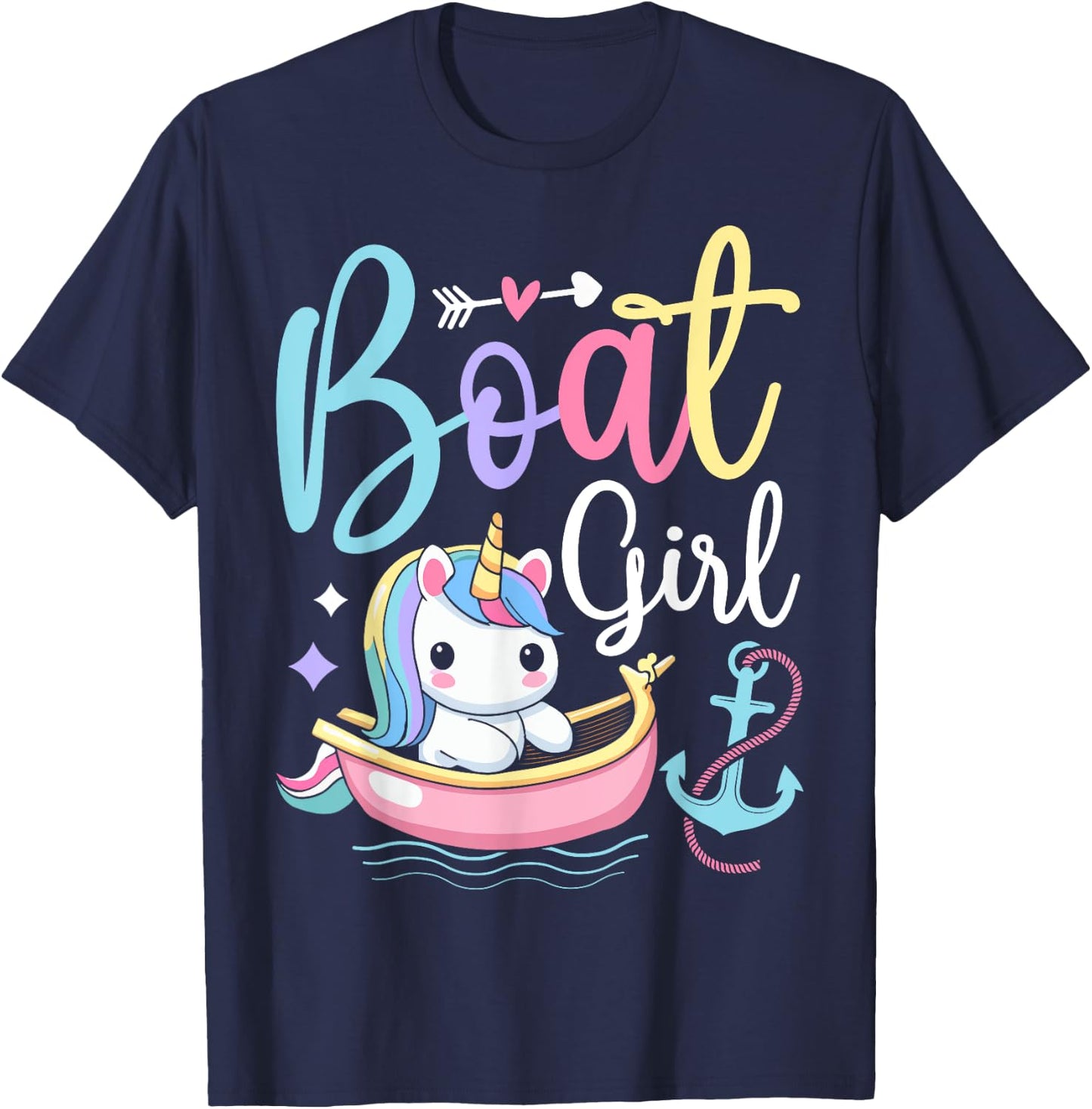 Boat Girl Boating Boat Captain Boater T-Shirt - T-Shirt | Navy