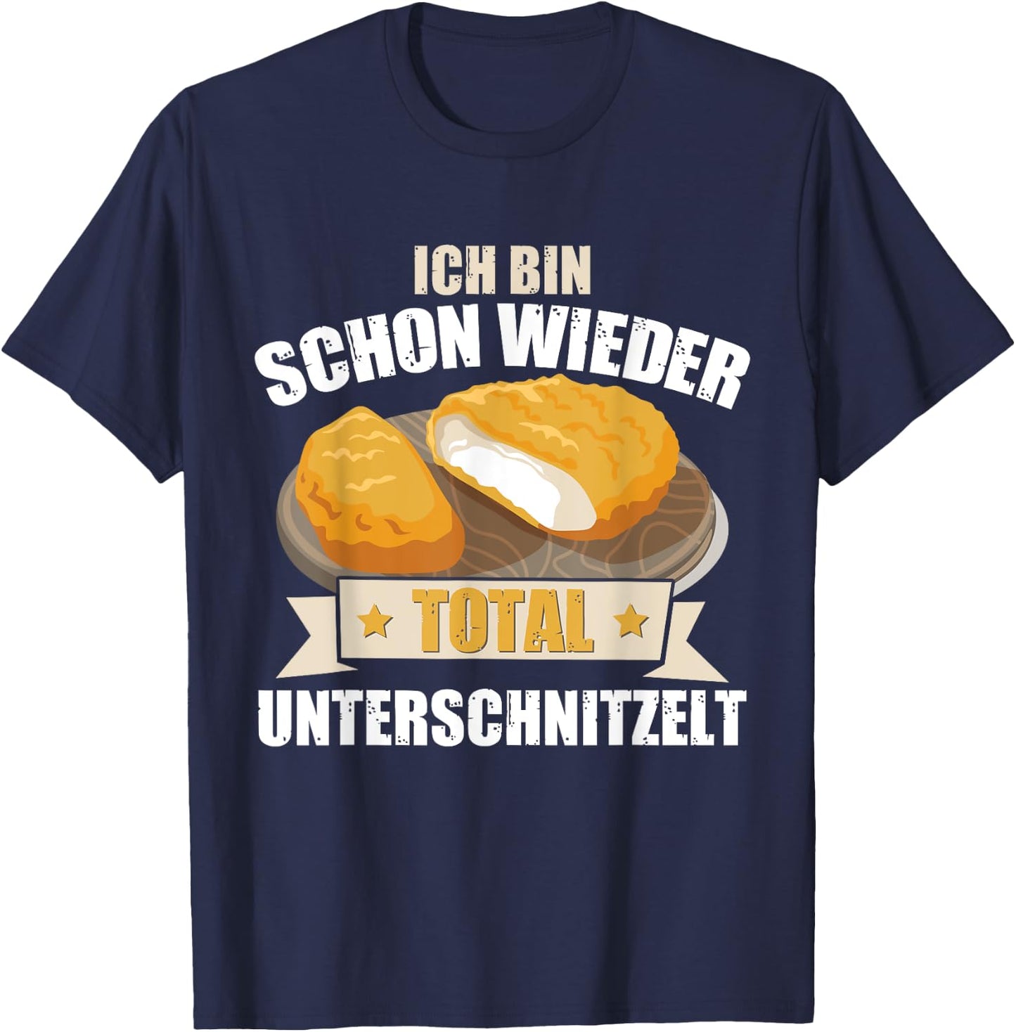 Lustiges Schnitzel T-Shirt - T-Shirt | Navy