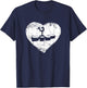 Marching Band Shirt | Love tenor drum quintet Heart T-Shirt - T-Shirt | Navy