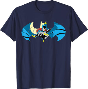 DC Batgirl Logo Charakterschild T-Shirt - T-Shirt | Navy