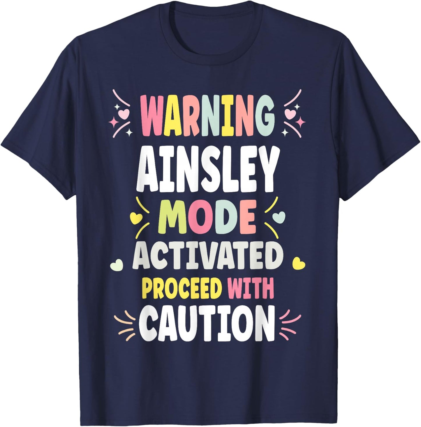 ANGELINA Personalized Women's Gift Custom ANGELINA T-Shirt - T-Shirt | Navy