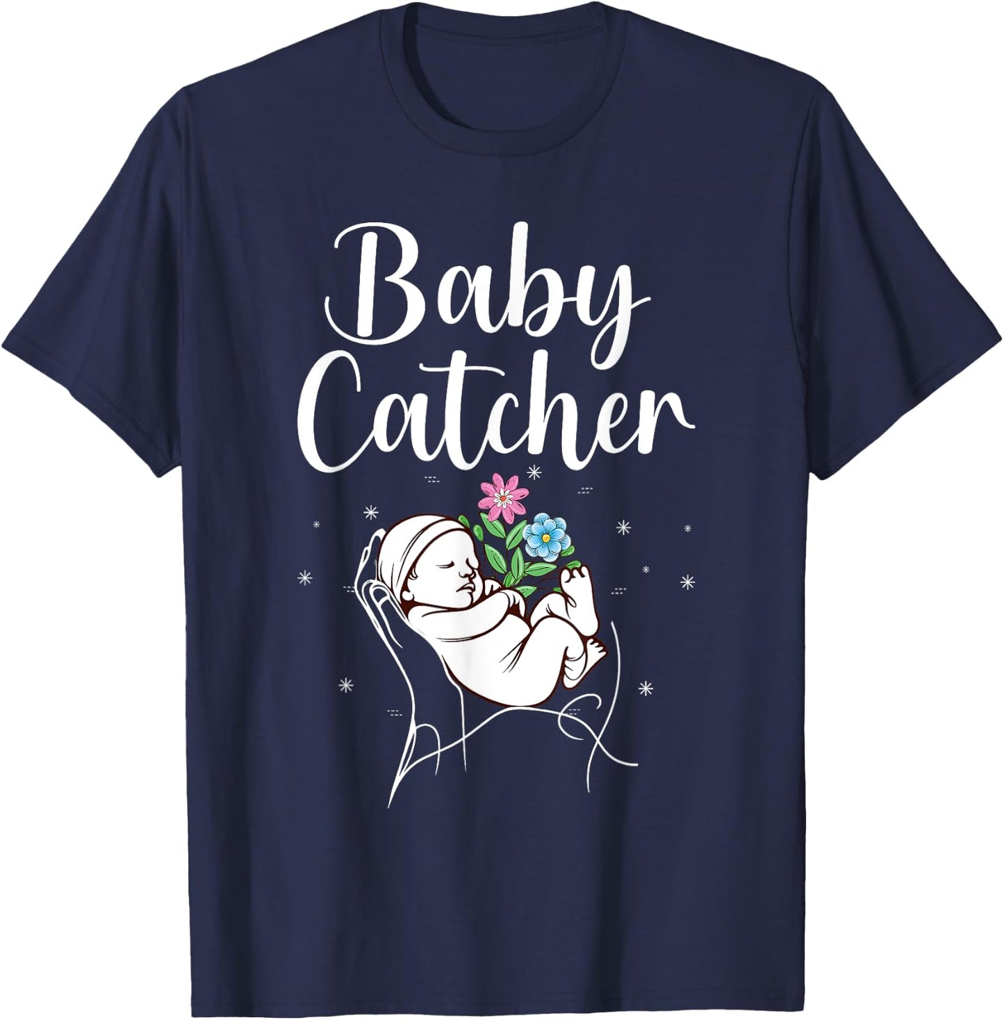 Funny Midwife Art Labor & Delivery Nurse Midwife T-Shirt - T-Shirt | Navy