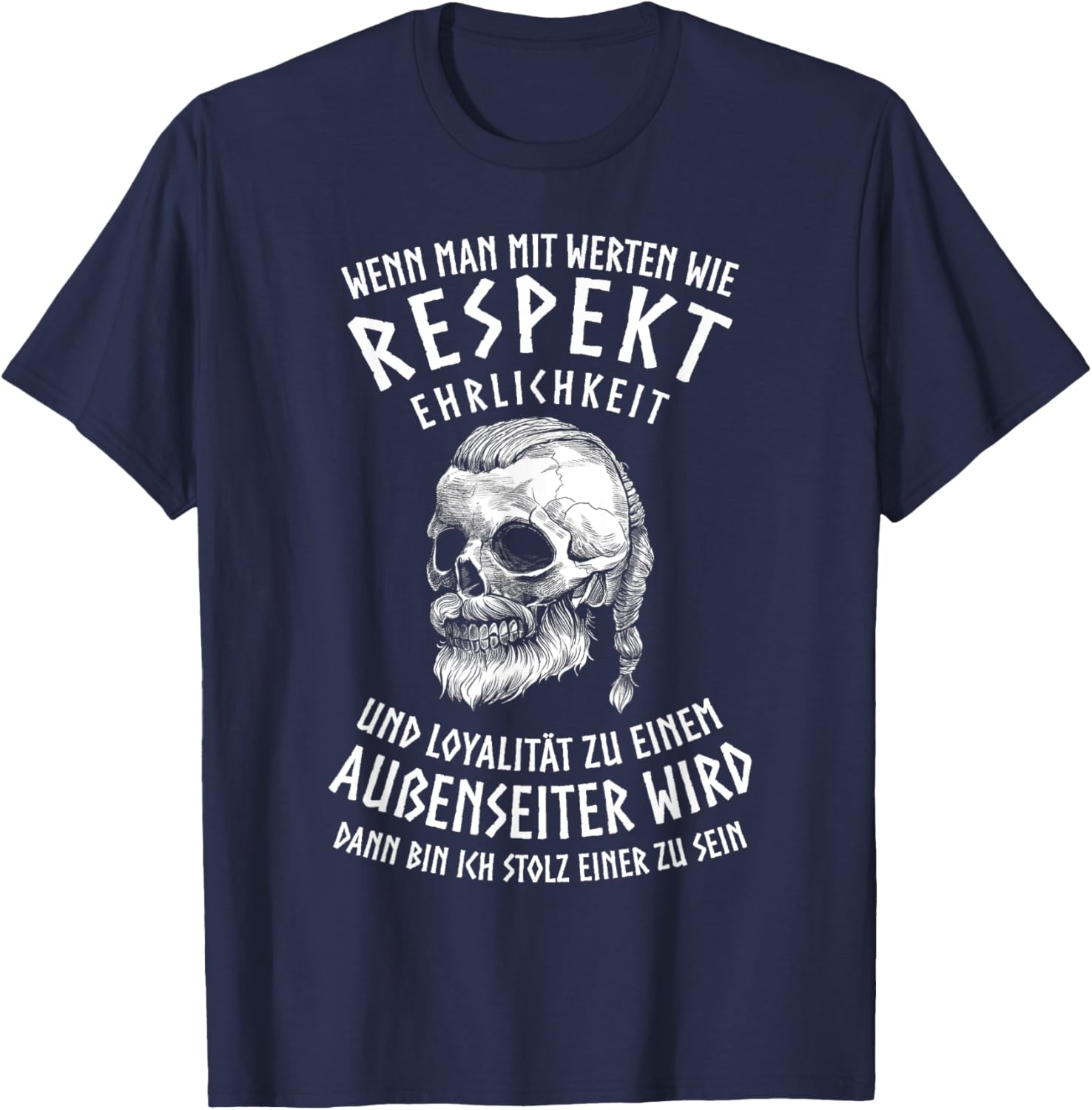 Viking Valhall Walhalla Odin Runes Berserker Gods , black T-Shirt - T-Shirt | Navy