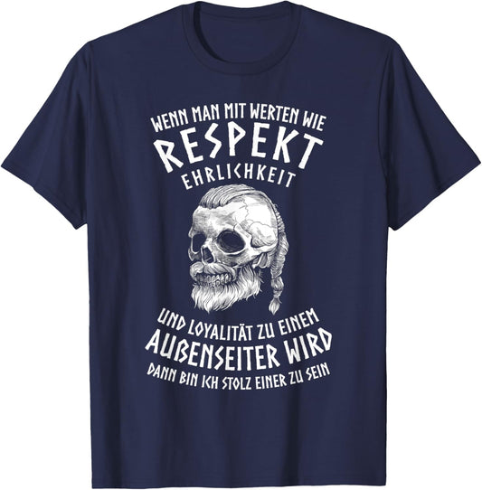 Viking Valhall Walhalla Odin Runes Berserker Gods , black T-Shirt - T-Shirt | Navy