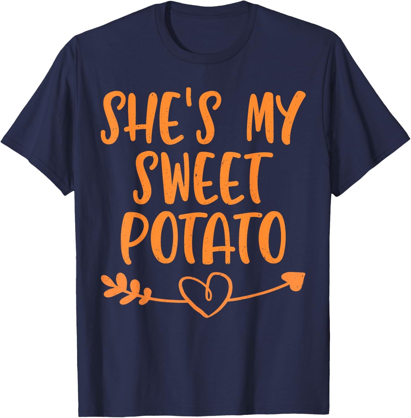 Thanksgiving Matching Couple She's My Sweet Potato I Yam Set T-Shirt - T-Shirt | Navy