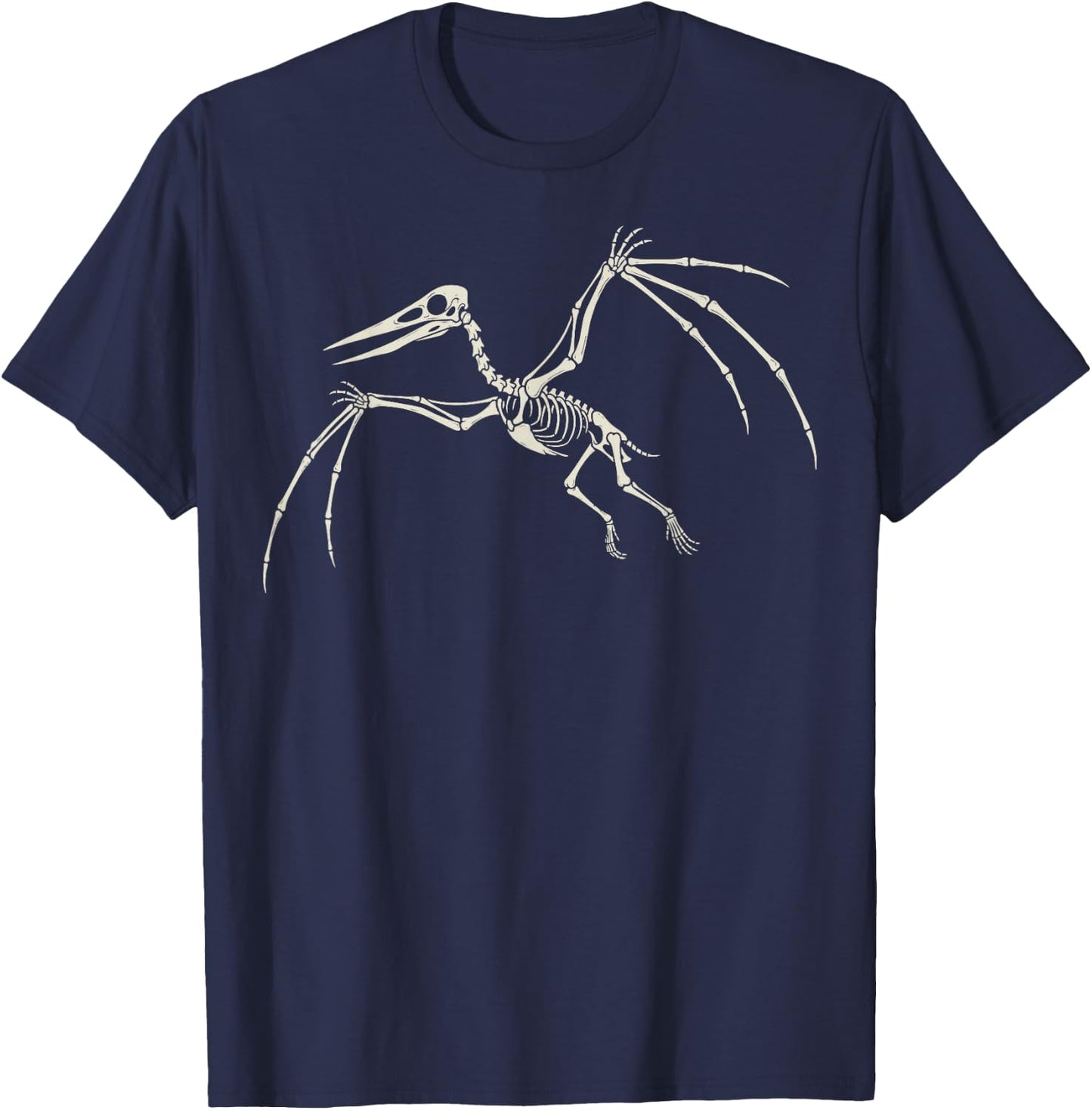 Pteranodon Skeleton Pterodactyl Dinosaur Bones T-Shirt - T-Shirt | Navy