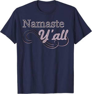 Namaste Y'all Yoga T-Shirt - T-Shirt | Navy