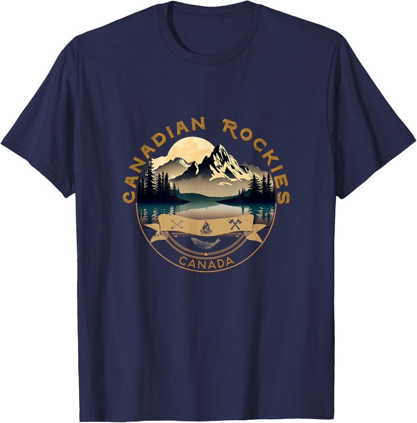 Canadian Rockies Vacation Apparel Canadian Rockies Souvenir T-Shirt - T-Shirt | Navy